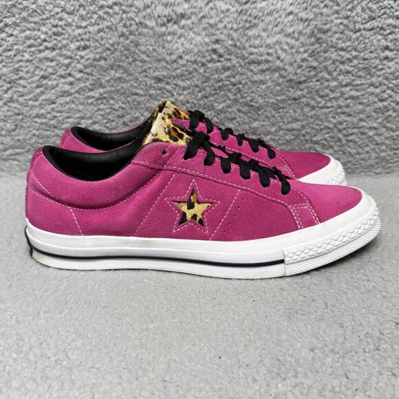 Converse One Star OX Womens Size 10.5 Sneakers Shoes Active Fuchsia Pink Suede - Picture 1 of 9